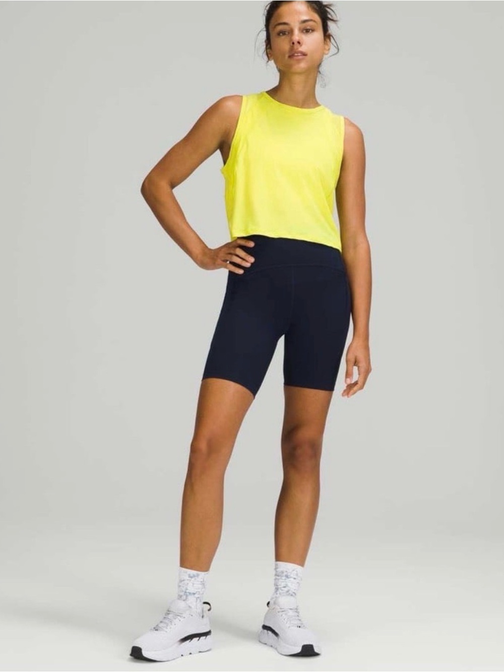 Women’s Lululemon Sculpt Tank Top *Cropped In Yellow Serpentine Size 6